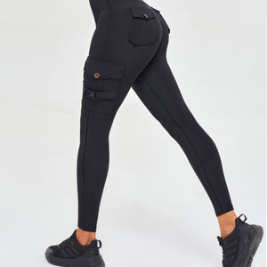 Free to Lead Cargo Fitness Leggings - Black