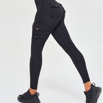 Free to Lead Cargo Fitness Leggings - Black