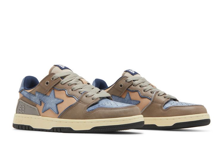 A Bathing Ape Bape SK8 Sta Vintage Beige Indigo