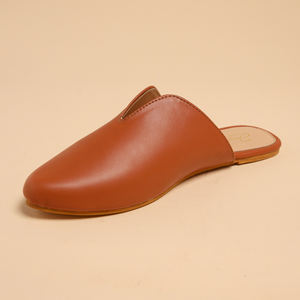 Coconut Shell Leather Mules