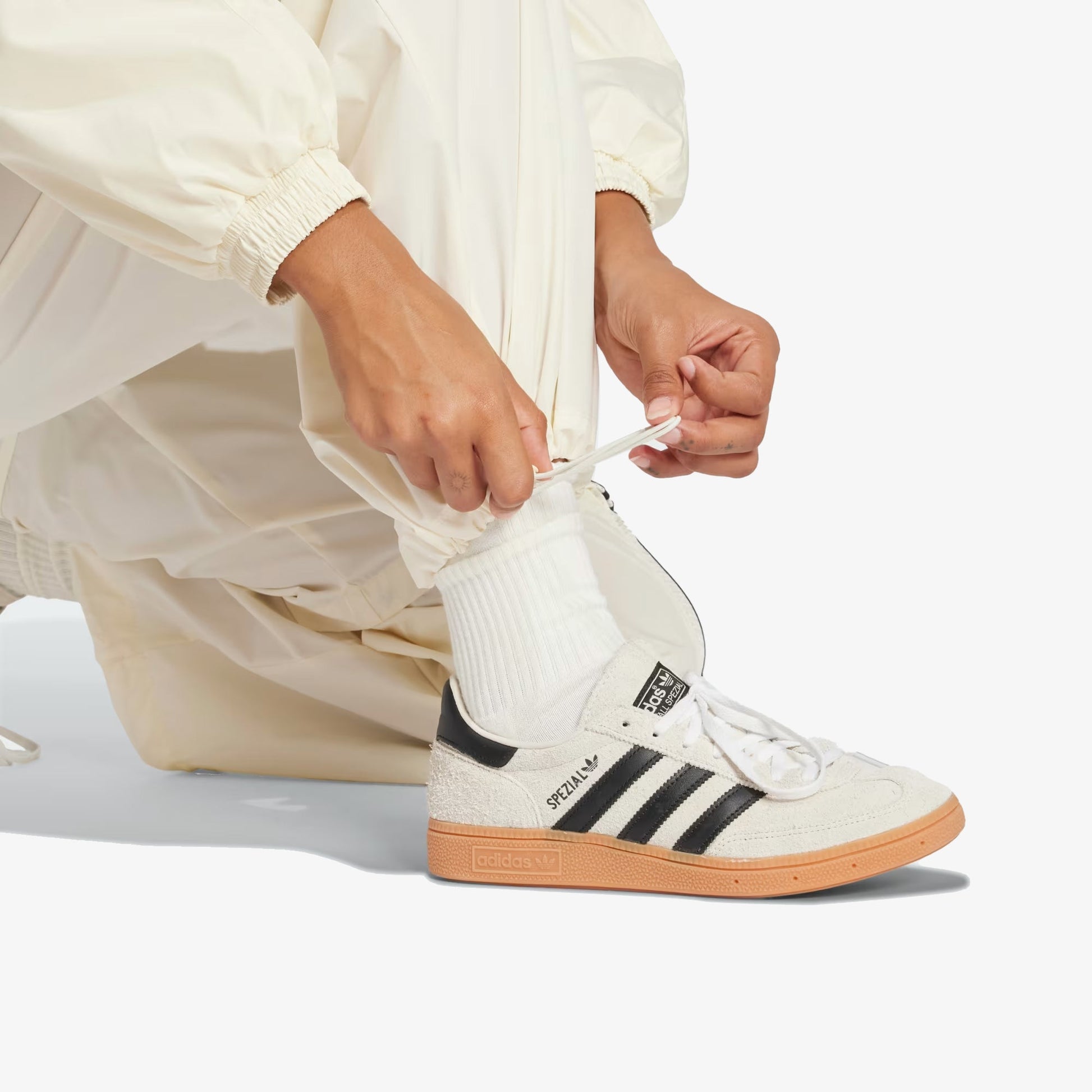 Adidas Originals | ADIBREAK WOVEN TWO-IN-ONE TRACK PANTS { CREAM WHITE