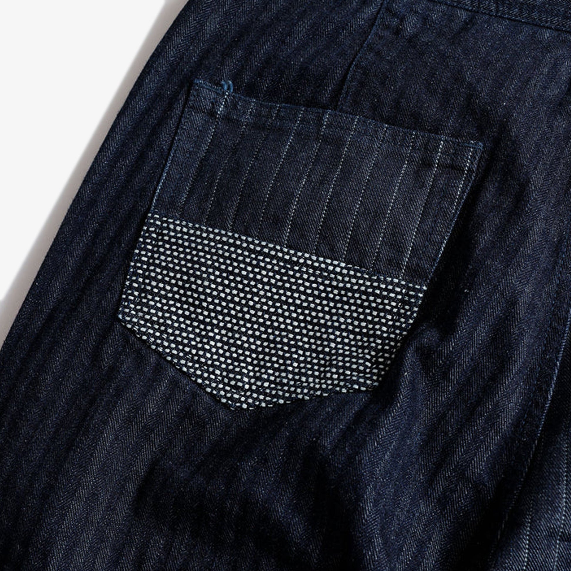 FDMTL | PATCHWORK PANTS RINSE { INDIGO