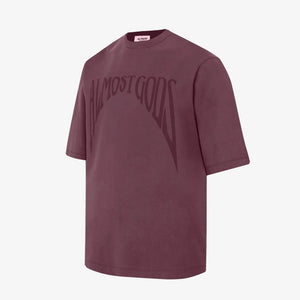 ALMOST GODS | GOTHIC RELAXED TEE { PLUM