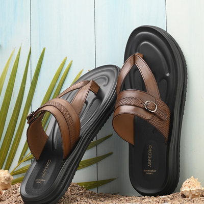 Comet Leather Slippers by Aspeerio