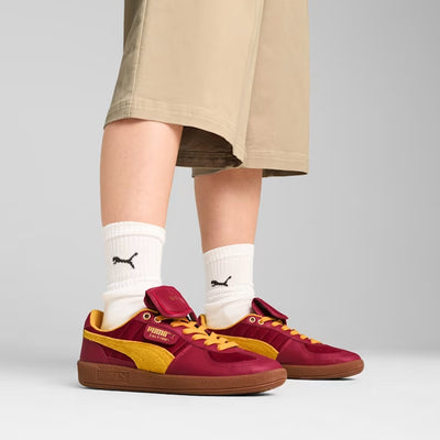 PUMA | x HARRY POTTER PALERMO HAIRY SUEDE FORMSTRIP { DARK CRIMSON-YELLOW SIZZLE