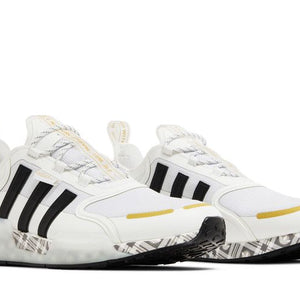 adidas NMD R1 V3 White Black Gold Tartan Trefoil