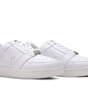 A Bathing Ape Bape Sta Low Patent White
