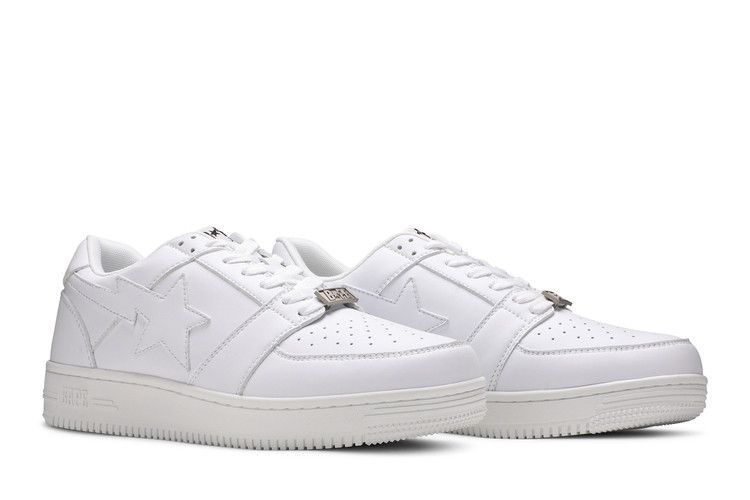 A Bathing Ape Bape Sta Low Patent White