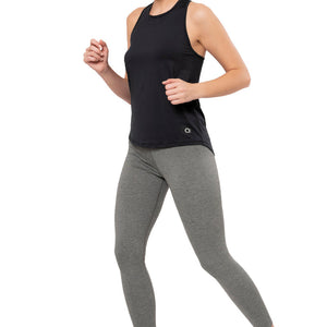 Flaunt Racerback Round Neck Tank Top - Jet Black