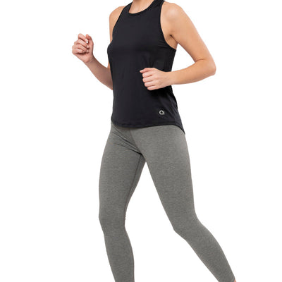 Flaunt Racerback Round Neck Tank Top - Jet Black
