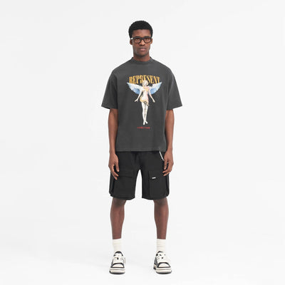 Represent | REBORN T-SHIRT  { AGED BLACK