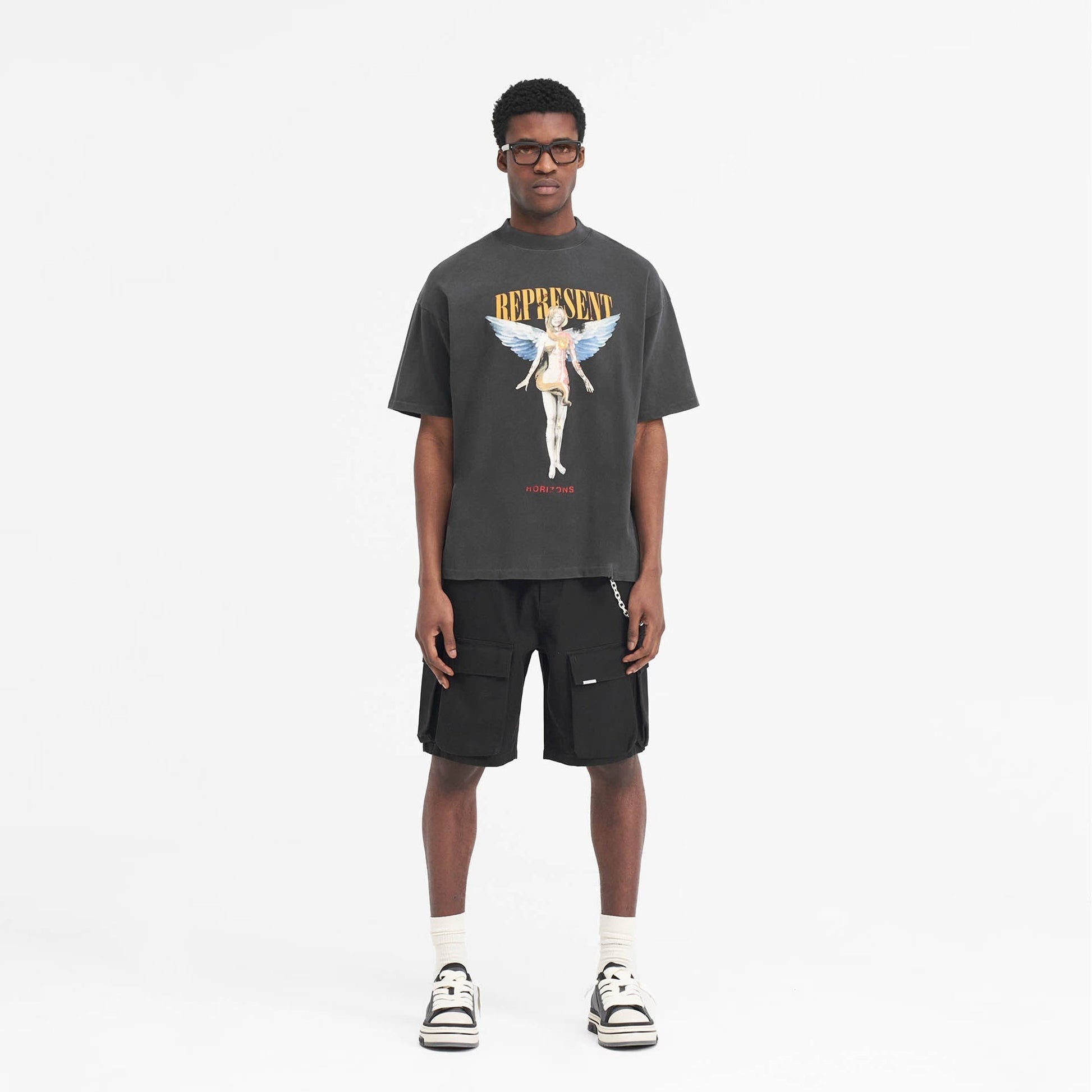 Represent | REBORN T-SHIRT  { AGED BLACK