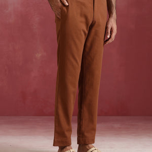 trueBrowns Men's Brown Cotton Co-ord set