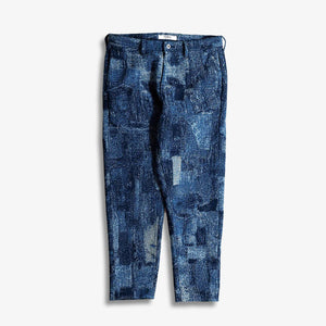 FDMTL | JACQUARD BORO PANTS RINSE - BORO { INDIGO