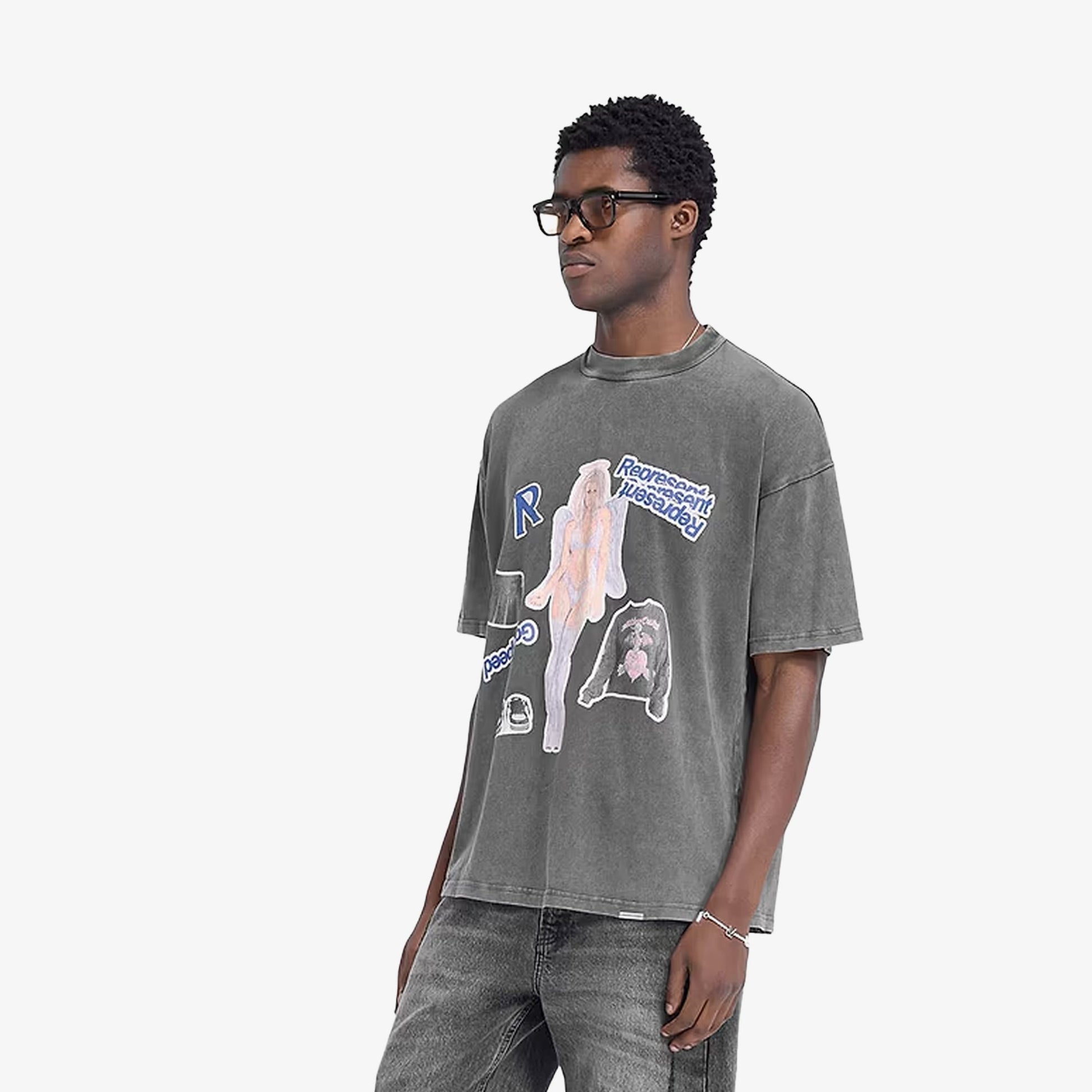 REPRESENT | QUESTION YOUR INNOCENCE T-SHIRT { VINTAGE GREY