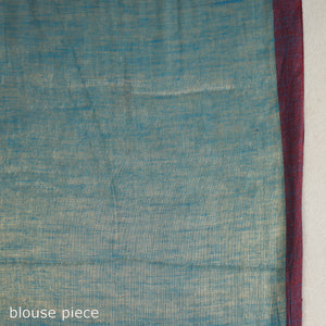 Blue - Bengal Fine Tissue Zari Saree 01