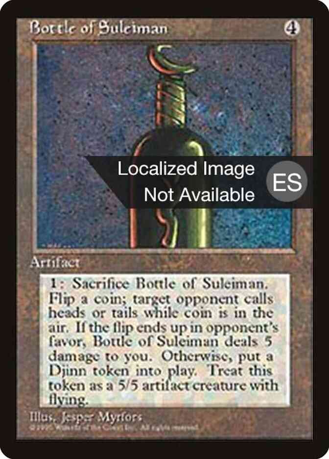 Bottle of Suleiman - Korean [301] [Fourth Edition Black Border: Korean] [Non-Foil]