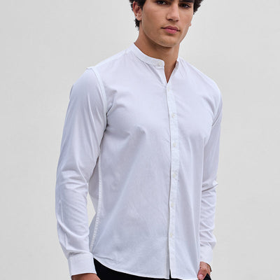 White Mandarin Shirt