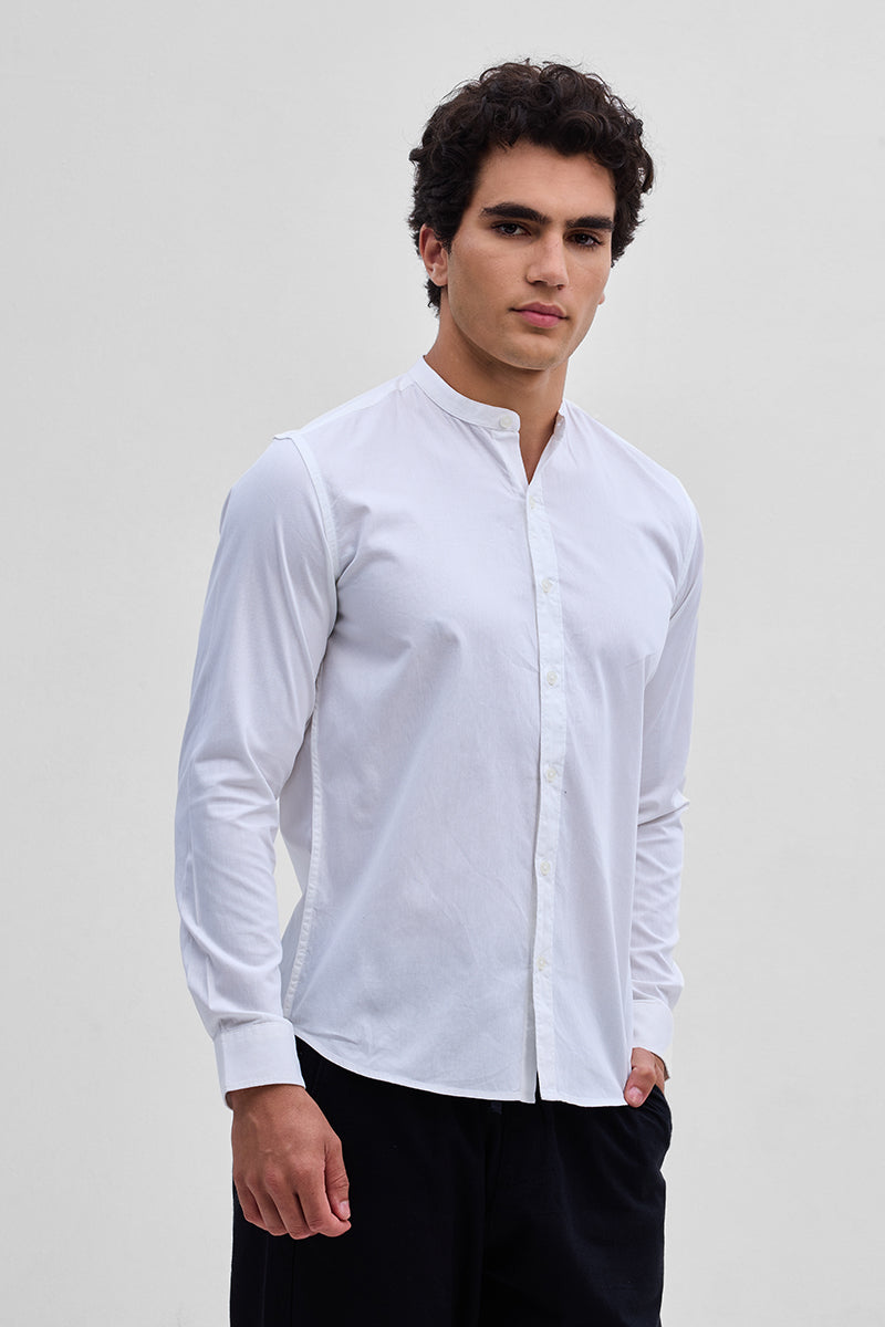 White Mandarin Shirt