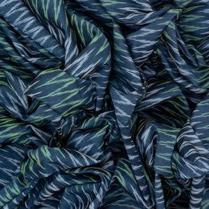 Navy Blue Handwoven Orissa Cotton Saree With Tie & Dye Chevron Motifs