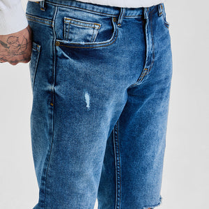 Blue Distressed Skinny Fit Jeans
