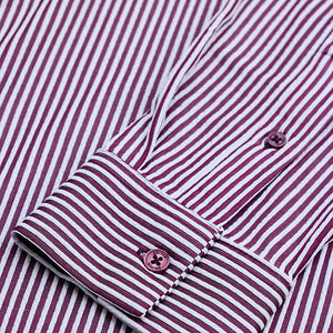 Purple Stripes Slim Fit Stretch Shirt