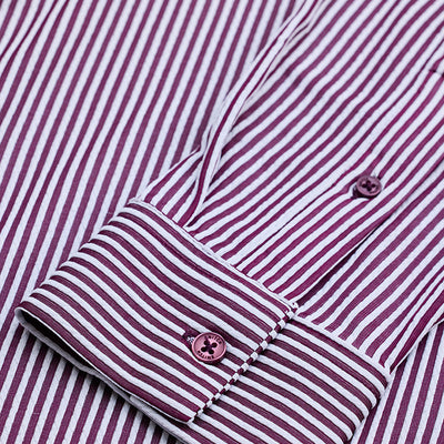 Purple Stripes Slim Fit Stretch Shirt