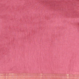 Redheart motifs chanderi cotton saree with self zari border & striped zari pallu