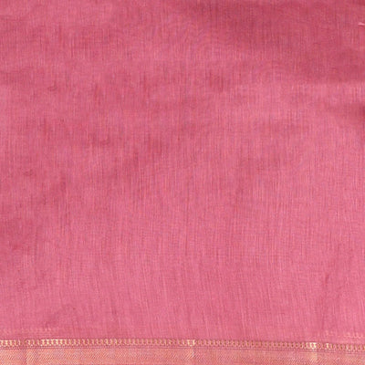 Redheart motifs chanderi cotton saree with self zari border & striped zari pallu