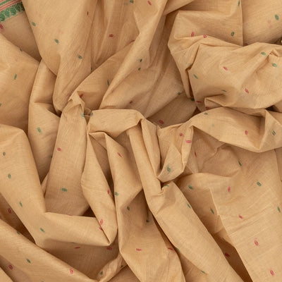 Cream Handloom Kanchi Cotton Saree With Mango Motifs