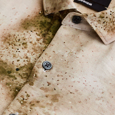 Cream Textured Abstract Shirt