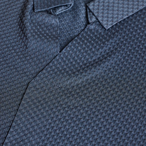 Greyish Blue Textured Polo T-Shirt