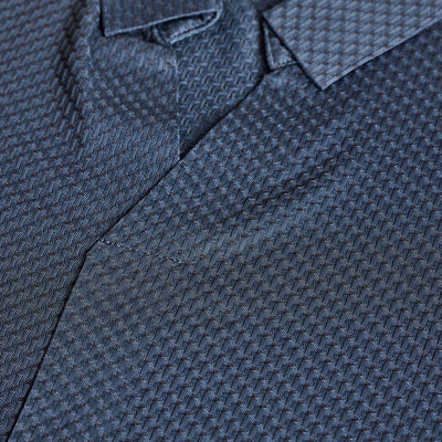 Greyish Blue Textured Polo T-Shirt