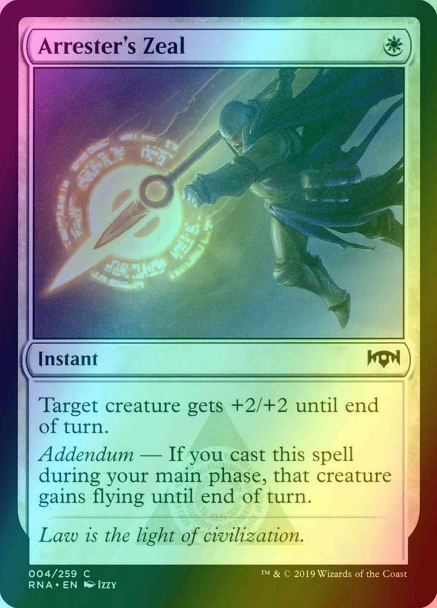 Arrester's Zeal [4] [Ravnica Allegiance] [Foil]