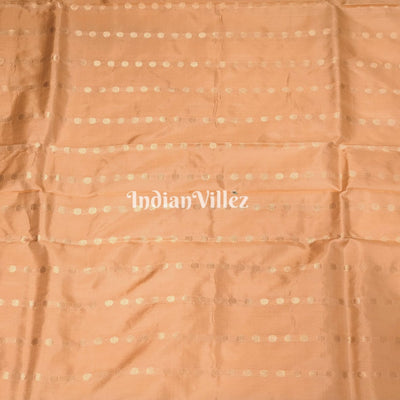 Peach Color Designer Banarasi Katan Silk Saree