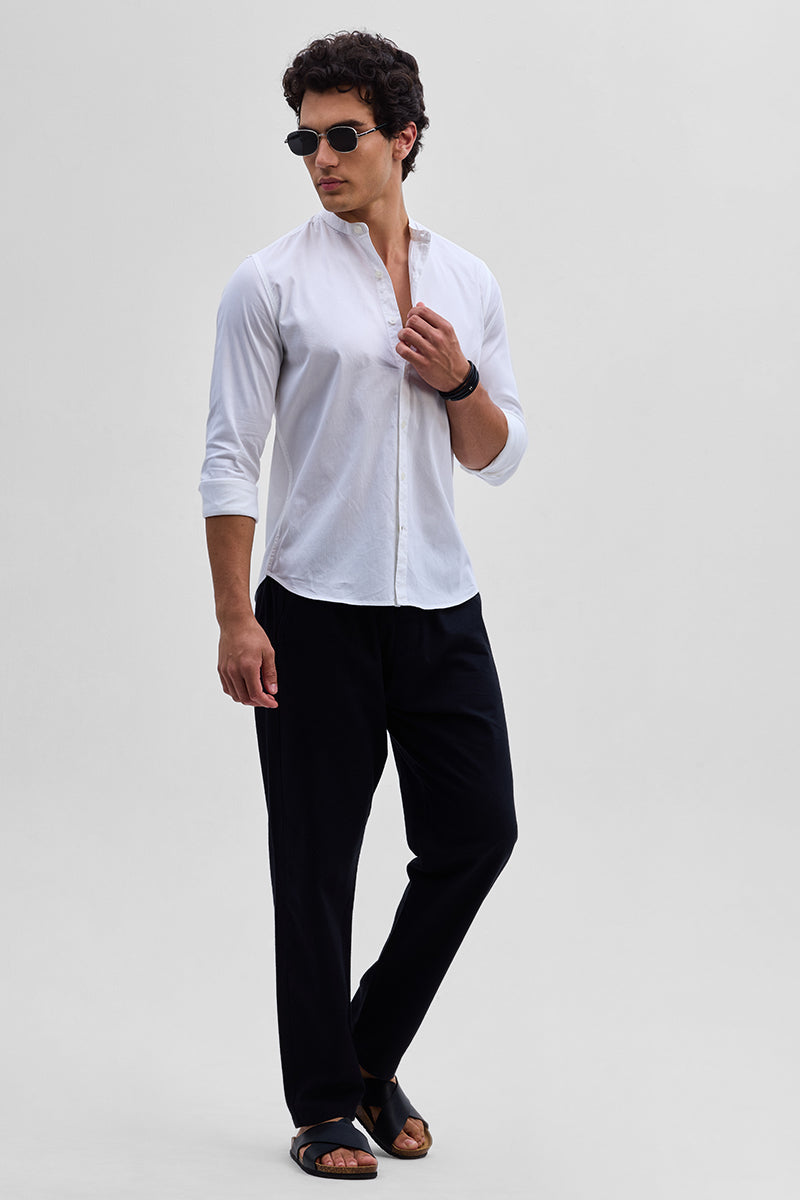 White Mandarin Shirt