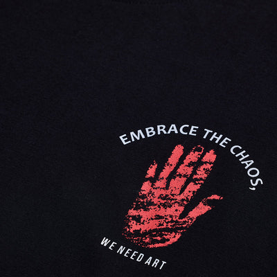 Chaos Black Oversized Fit T-Shirt