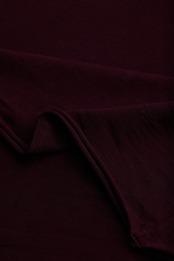 Maroon Stretch Full Sleeve T-Shirt