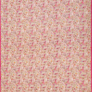 Taupe Woven Digital Printed Georgette Silk Saree With Floral Motifs