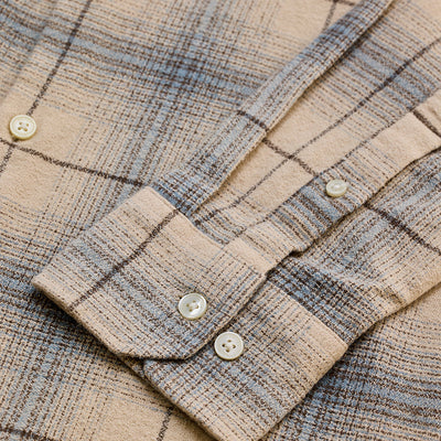 Beige Checks Slim Fit Shirt