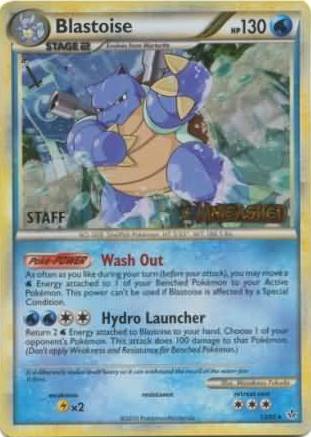 Blastoise - 13/95 - Promotional - "Unleashed" Staff Stamp Prerelease Promo [Holo]