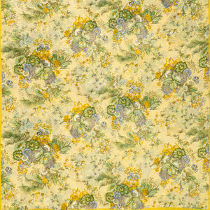 Yellow Woven Digital Printed Georgette Silk Saree With Floral Motifs