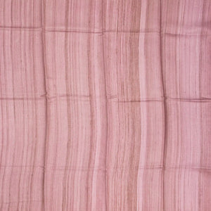 Lilac Handloom Tussar Silk Saree Printed With Floral Motifs & Zari Border