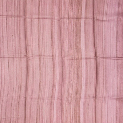 Lilac Handloom Tussar Silk Saree Printed With Floral Motifs & Zari Border