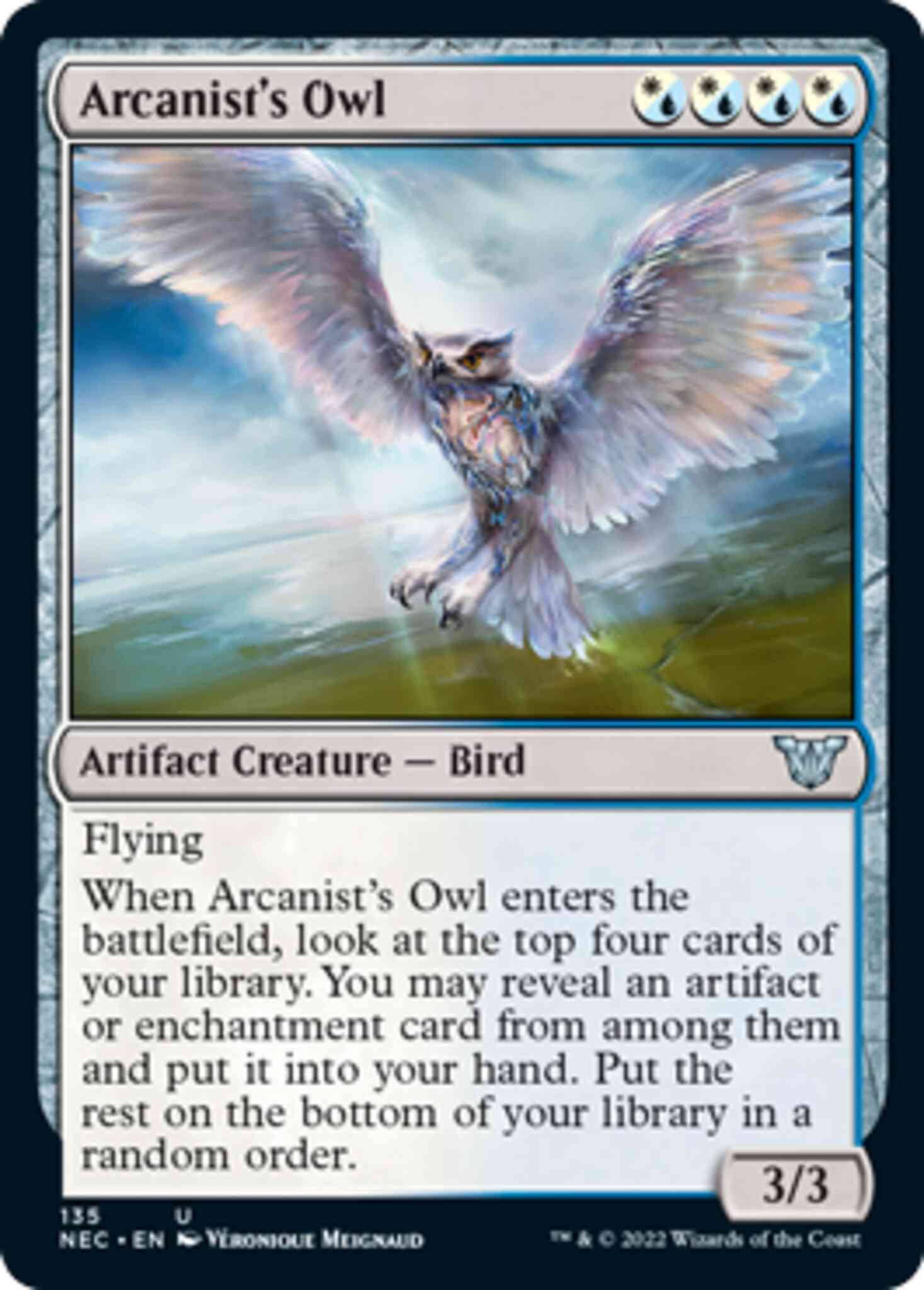 Arcanist's Owl [135] [Kamigawa: Neon Dynasty: Commander] [Non-Foil]