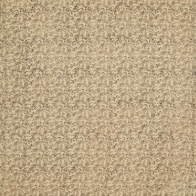 Sandal Woven Jaipur Cotton Saree Printed With Black Floral Motifs