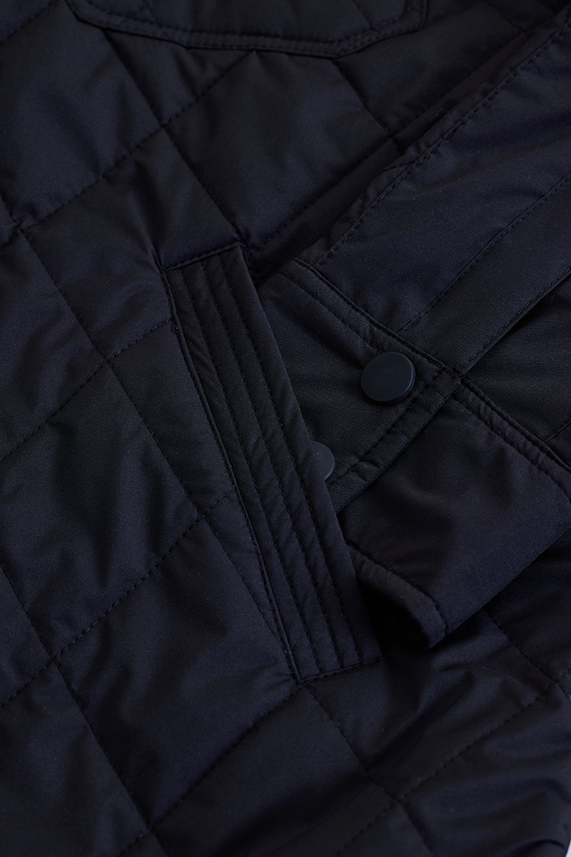 Black Double Pocket Relaxed Fit Jacket