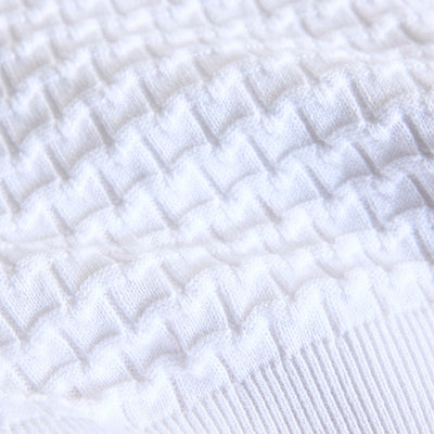 White Zipper Knitted Polo T-Shirt