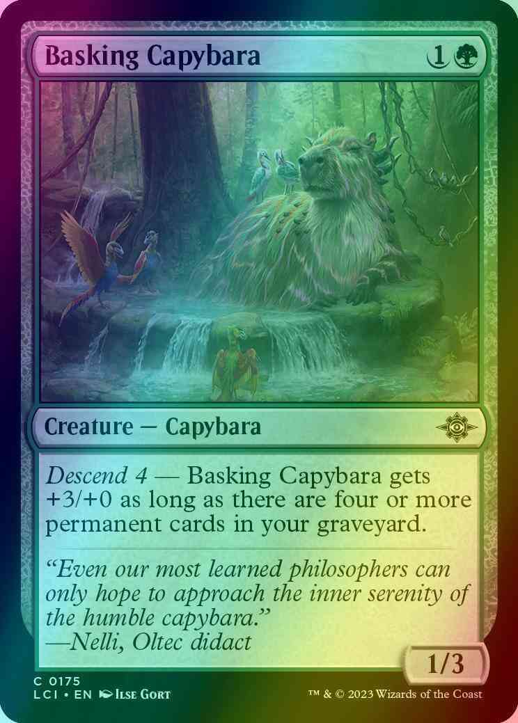 Basking Capybara [175] [The Lost Caverns of Ixalan] [Foil]