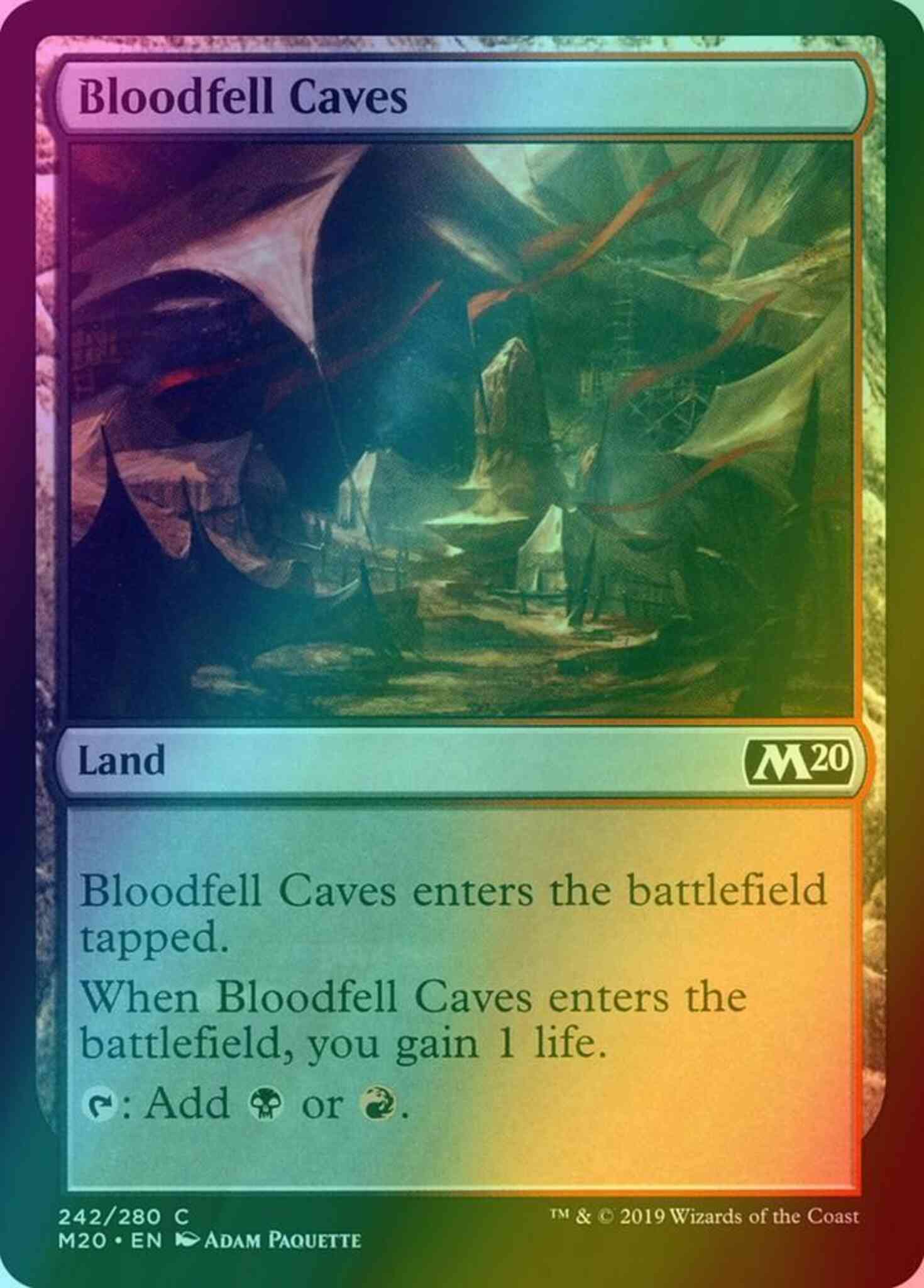 Bloodfell Caves [242] [Core Set 2020] [Foil]